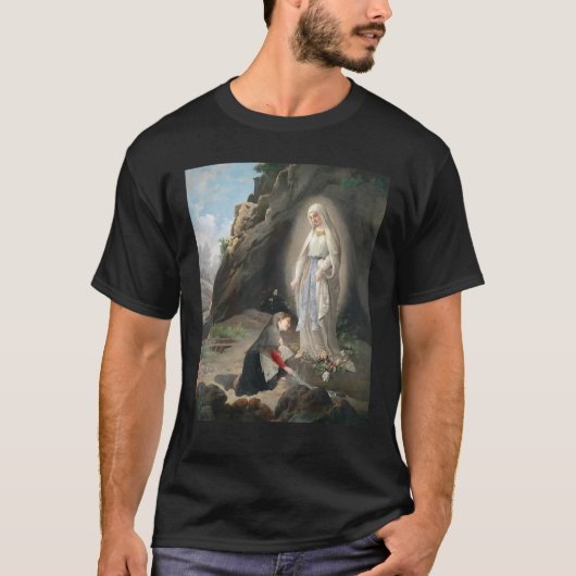 Our Lady Of Lourdes St Bernadette Immaculate Mary  T-shirt (Voorkant)