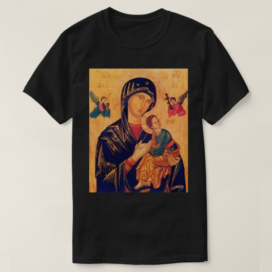 Our Lady of Perpetual Help Byzantine icon T-shirt (Design voorkant)