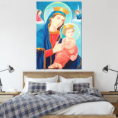 Our Lady of Perpetual Help Catholic Canvas Afdruk (Insitu (Slaapkamer))