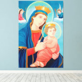 Our Lady of Perpetual Help Catholic Canvas Afdruk (Insitu (Houten vloer))