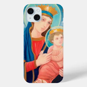 Our Lady of Perpetual Help Catholic iPhone 15 Mini Hoesje