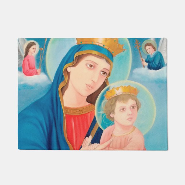 Our Lady of Perpetual Help Catholic Deurmat (Voorkant)