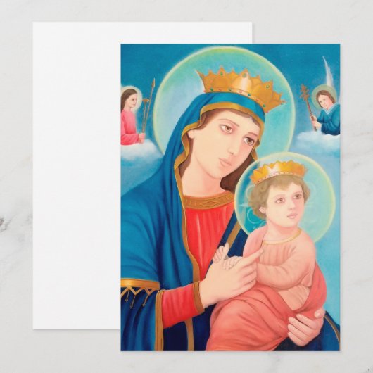 Our Lady of Perpetual Help Catholic Feestdagenkaart (Voorkant / Achterkant)