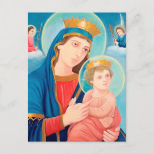 Our Lady of Perpetual Help Catholic Feestdagenkaart