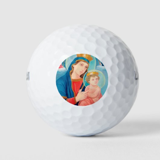 Our Lady of Perpetual Help Catholic Golfballen (Voorkant)