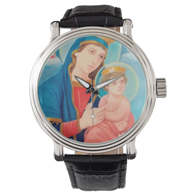 Our Lady of Perpetual Help Catholic Horloge (Voorkant)