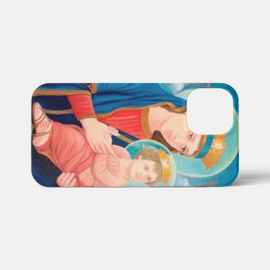 Our Lady of Perpetual Help Catholic iPhone Hoesje (Achterkant horizontaal)