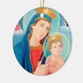 Our Lady of Perpetual Help Catholic Keramisch Ornament (Links)