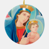 Our Lady of Perpetual Help Catholic Keramisch Ornament (Achterkant)