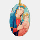 Our Lady of Perpetual Help Catholic Keramisch Ornament (Links)