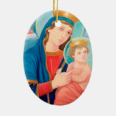 Our Lady of Perpetual Help Catholic Keramisch Ornament (Achterkant)
