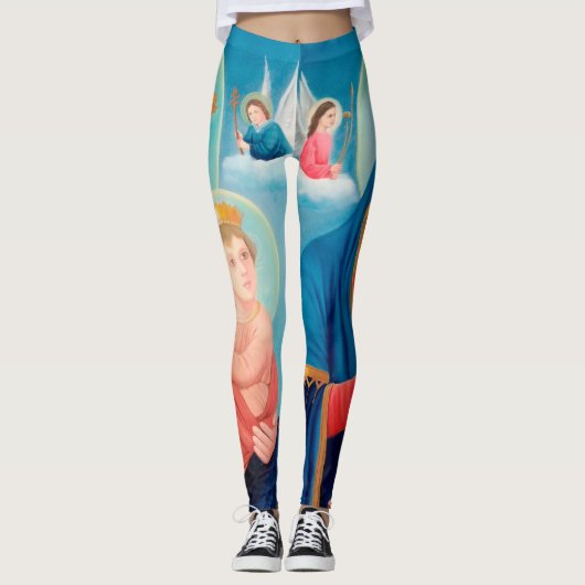 Our Lady of Perpetual Help Catholic Leggings (Voorkant)