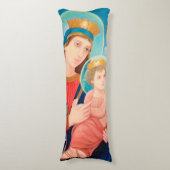 Our Lady of Perpetual Help Catholic Lichaamskussen (Voorkant Verticaal)