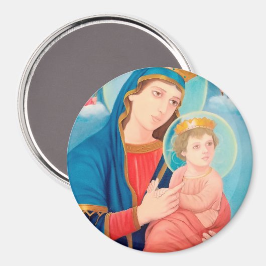 Our Lady of Perpetual Help Catholic Magneet (Voorkant / Achterkant)