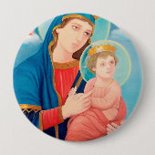Our Lady of Perpetual Help Catholic Ronde Button 4,0 Cm (Voorkant)