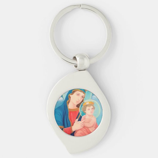 Our Lady of Perpetual Help Catholic Sleutelhanger (Voorkant)