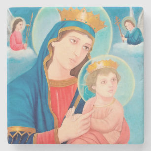 Our Lady of Perpetual Help Catholic Stenen Onderzetter