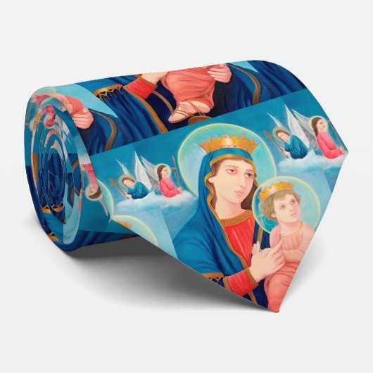 Our Lady of Perpetual Help Catholic Stropdas (Opgerold)