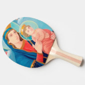 Our Lady of Perpetual Help Catholic Tafeltennisbatje (Zijkant)