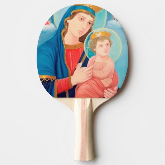 Our Lady of Perpetual Help Catholic Tafeltennisbatje (Voorkant)