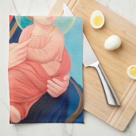 Our Lady of Perpetual Help Catholic Theedoek (Quarter Fold)