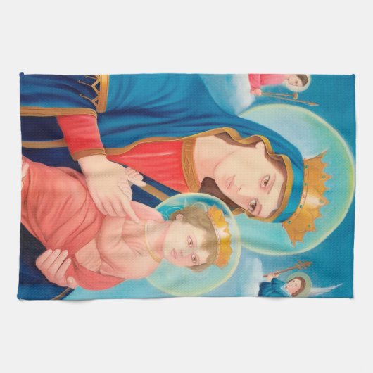 Our Lady of Perpetual Help Catholic Theedoek (Horizontaal)