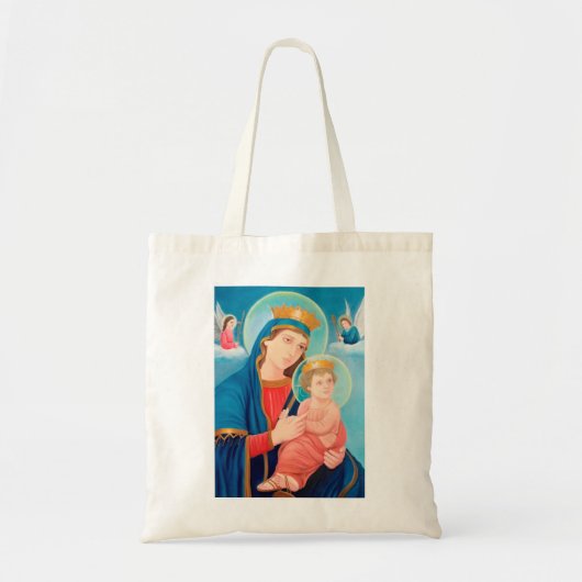 Our Lady of Perpetual Help Catholic Tote Bag (Voorkant)