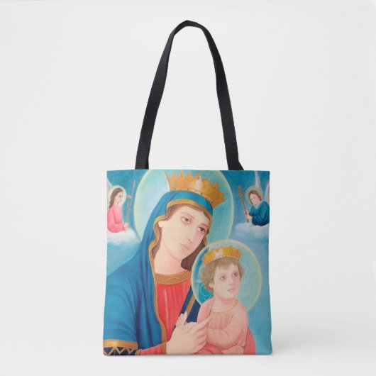 Our Lady of Perpetual Help Catholic Tote Bag (Voorkant)