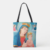 Our Lady of Perpetual Help Catholic Tote Bag (Achterkant)