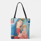 Our Lady of Perpetual Help Catholic Tote Bag (Achterkant)