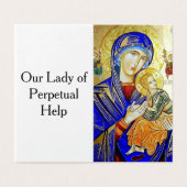 Our Lady of Perpetual Help Kaart (Buitenkant ongevouwen)