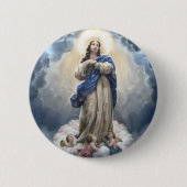 Our Lady of the Assumption Ronde Button 5,7 Cm (Voorkant)
