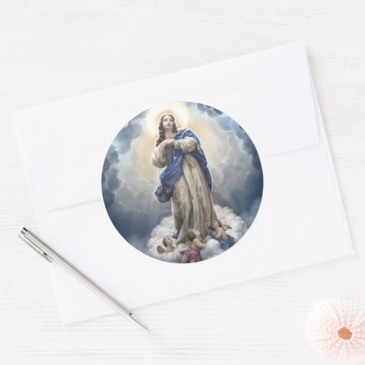 Our Lady of the Assumption Ronde Sticker (Envelop)