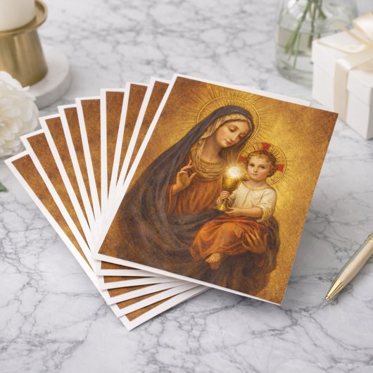 Our Lady of the Blessed Sacrament Mary Jesus Briefkaart