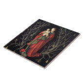 Our Lady of the Dry Tree c.1450 (olie op het panee Tegeltje (Zijkant)