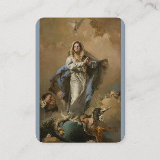 Our Lady of the Immaculate Conception Prayer Card Visitekaartje (Voorkant)