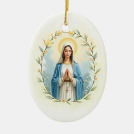 Our Lady of the Rosary God's Peace and Blessings Keramisch Ornament