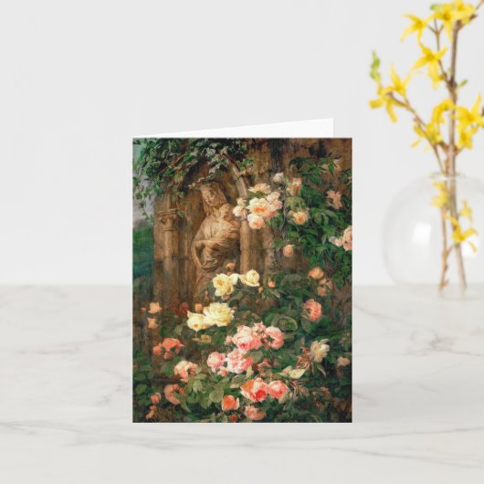 Our Lady of the Roses - Madonna with child Kaart (Gele Bloem)