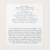  Our Lady of the Snows Prayer Card Kaart (Binnenkant ongevouwen)