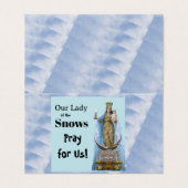  Our Lady of the Snows Prayer Card Kaart (Buitenkant ongevouwen)