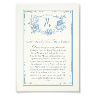 Our Lady of This House Prayer Printable 5x7 Foto Afdruk