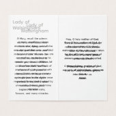OUR LADY OF WALSINGHAM Prayer Card Kaart (Binnenkant ongevouwen)