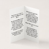 Our Lady Undoer of knots Prayer Card Kaart (Binnen)