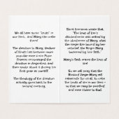 Our Lady Undoer of knots Prayer Card Kaart (Binnenkant ongevouwen)