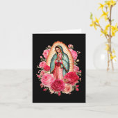 Our Lady Virgen De Guadalupe Saint Virgin Mary Nk  Kaart (Gele Bloem)