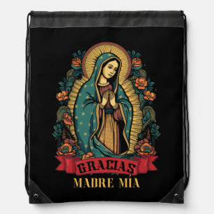 Our Lady Virgen De Guadalupe Virgin Mary Gracias Trekkoord Rugzakje