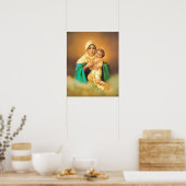 Our Lady Virgin Mary Refuge Sinners Catholic Saint Poster (Keuken)