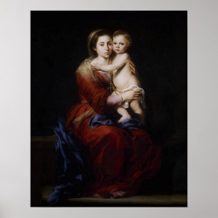 Our Lady Virgin Mary Virgen Maria Rosario Poster