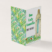 Our Lafy of Lourdes Prayer Card Kaart (Buitenkant)
