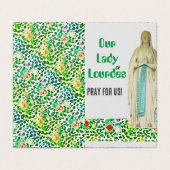 Our Lafy of Lourdes Prayer Card Kaart (Buitenkant ongevouwen)